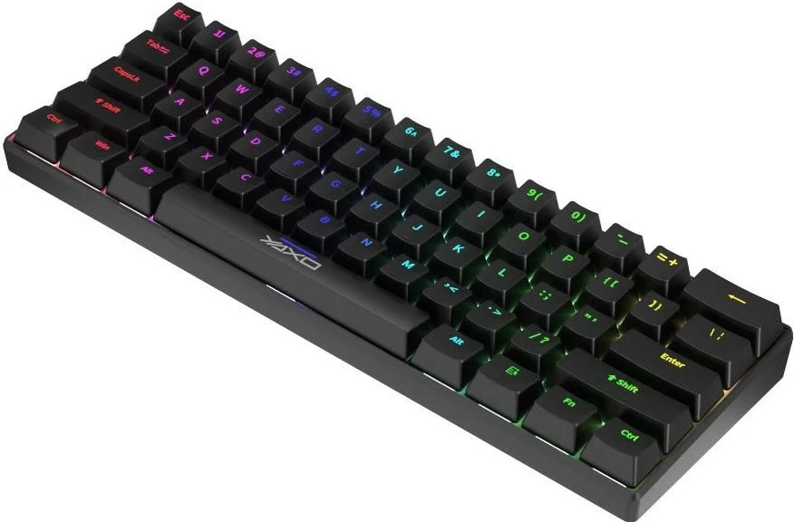 Tastierë mekanike Yaxo Nuxlak Outemu RS, 61 taste, RGB, e zezë