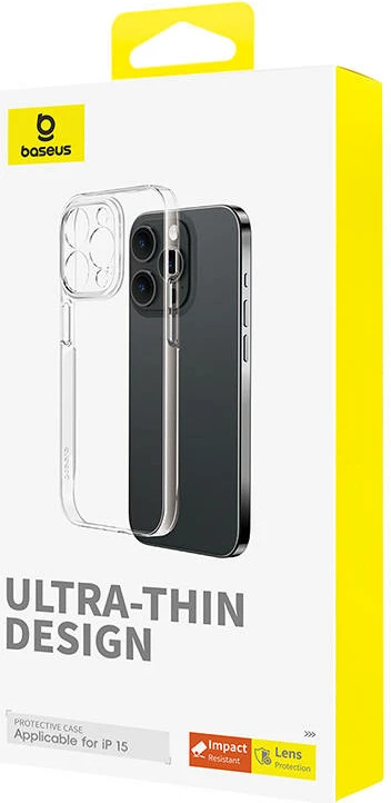 Mbështjellës Baseus OS-Lucent Series për iPhone 15, transparent