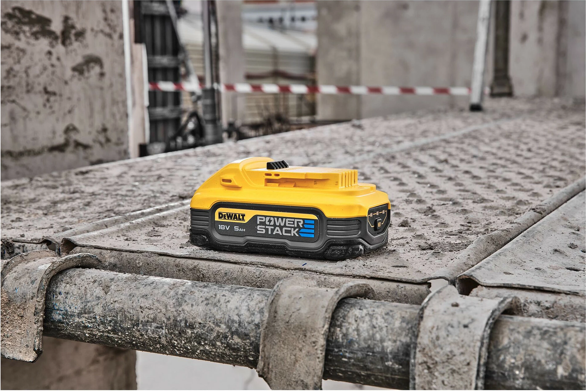 Bateri DeWALT POWERSTACK DCBP518, 18V 5Ah, verdhë/zi