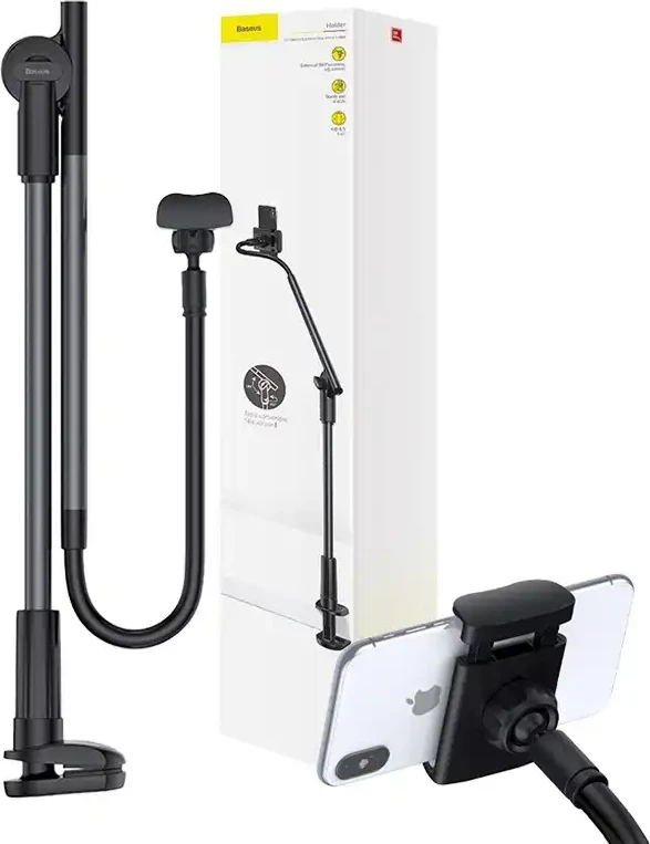 Mbajtëse telefoni Baseus SULR-0G me kapëse, alumini, Gri