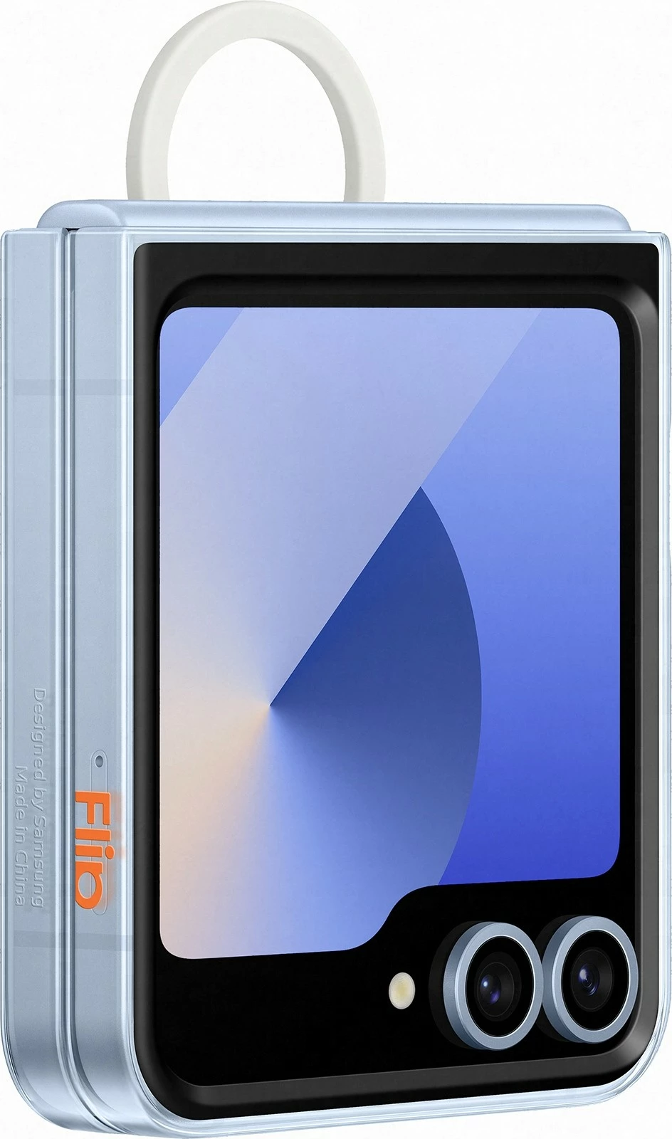Mbështjellës Samsung Galaxy Z Flip6, transparent, me unazë
