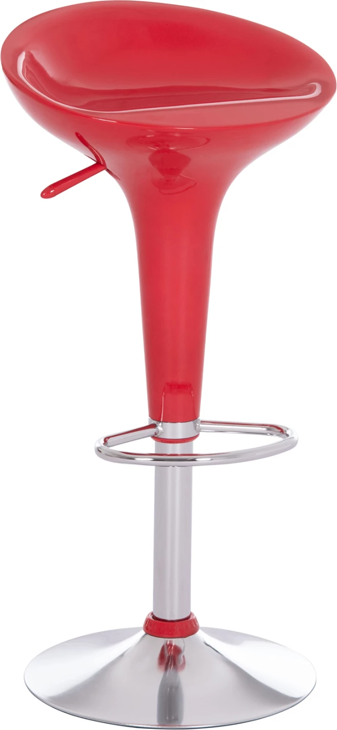 Karrige për bar rrotulluese Daisy, ABS e kuqe me ngritje, set prej 2 copësh, FH200.24, 44x38x85cm