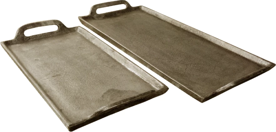 Set tabakash MINKAR, 2 copë, alumin, ngjyrë ari antik, 46x23x5cm