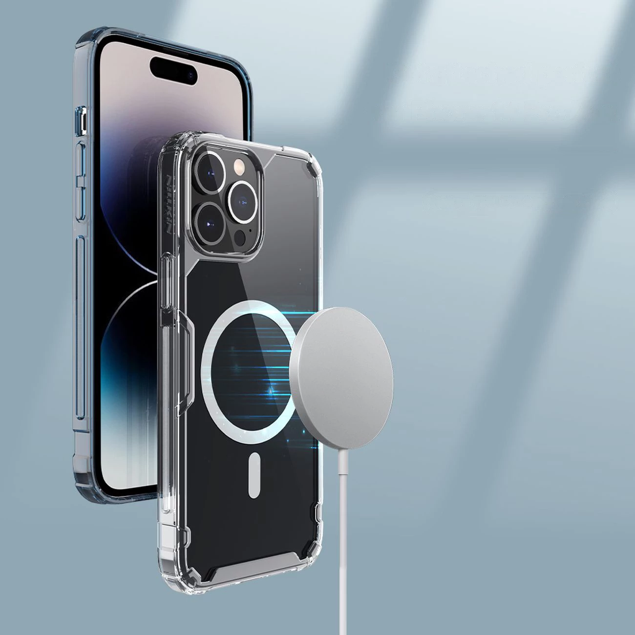 Mbështjellës Nillkin Nature Pro për iPhone 15 Pro Max me MagSafe, blu