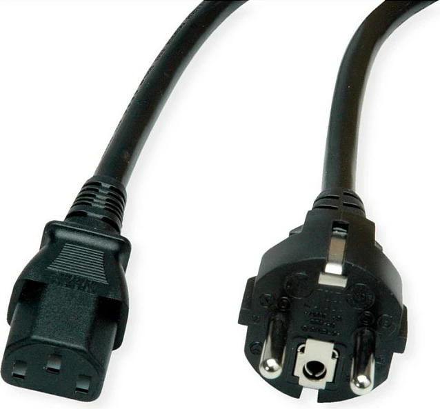 Kabllo rryme ROLINE 19.08.1029, CEE 7/7 në C13, 3 m, 250V/10A, e zezë
