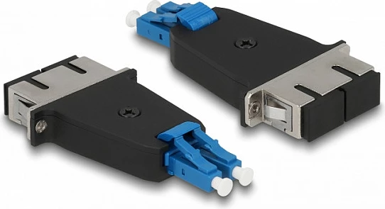 Adapter fibër optike DeLOCK LC Duplex në SC Duplex, blu/zi
