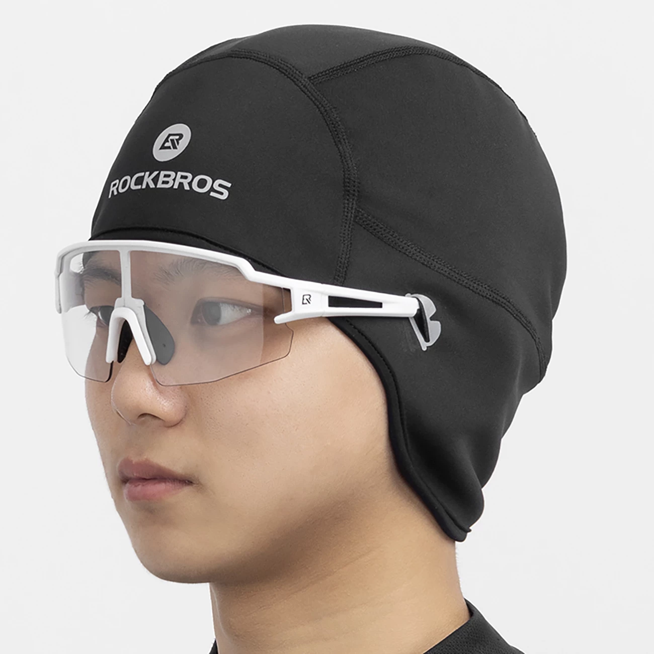 kapuç nën helmetë çiklizmi, Rockbros, Dala, termik me sipërfaqe kundër erës dhe vrima për syze, universale 53-61 cm, gri
