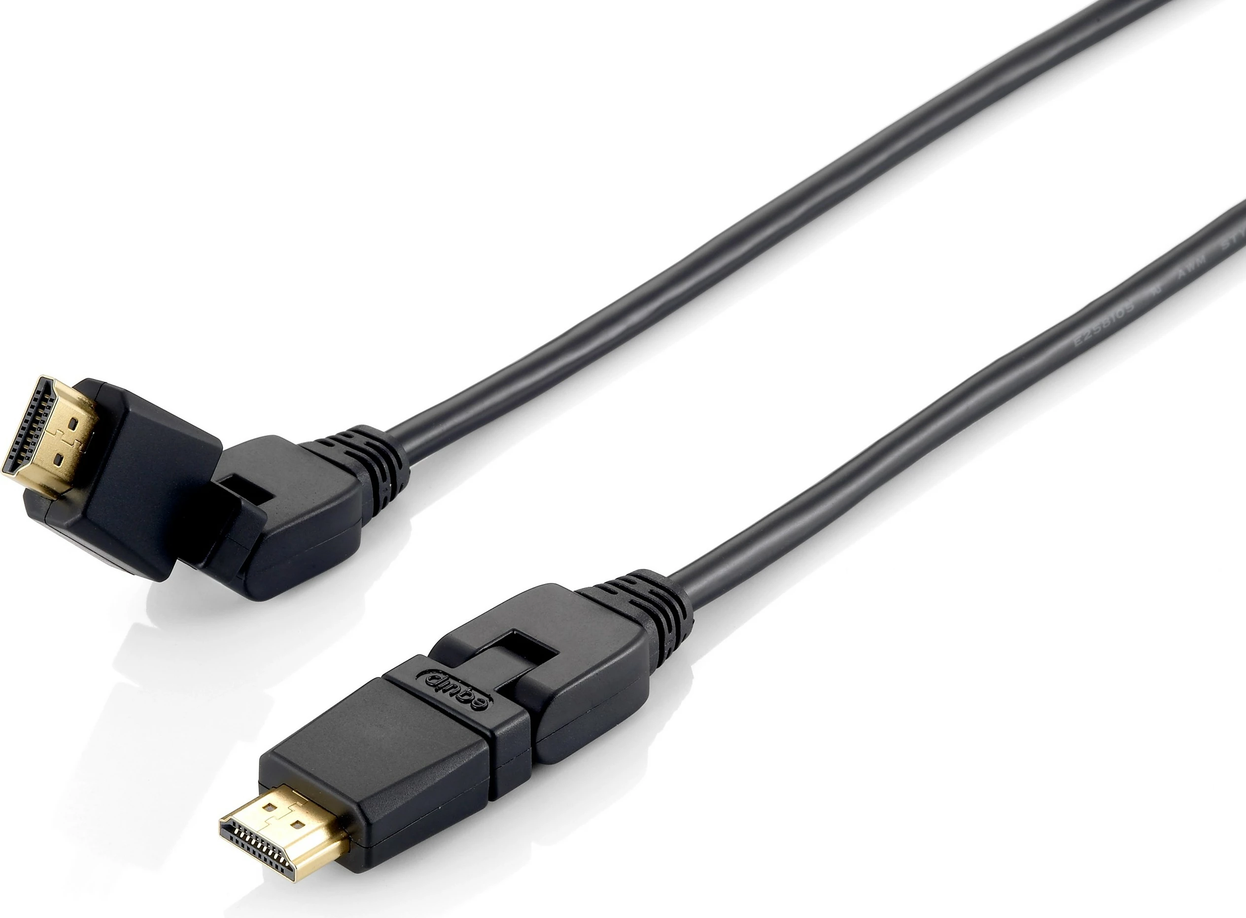 Kabllo HDMI 2.0 me rrotullim Equip, 1m, e zezë