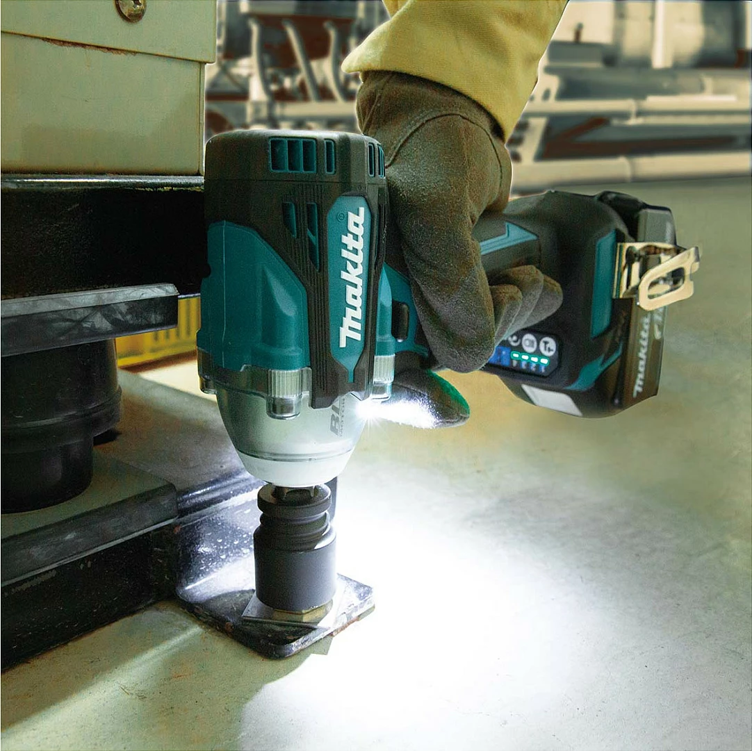 Çelës impact me bateri Makita DTW301Z, 18V, 1/2 inç, 580 Nm, brushless, turkeze/zezë