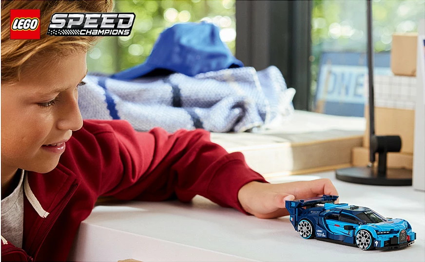 Set ndërtimi LEGO Speed Champions Bugatti Vision Gran Turismo 77253, 284 copë, 9+, kaltër