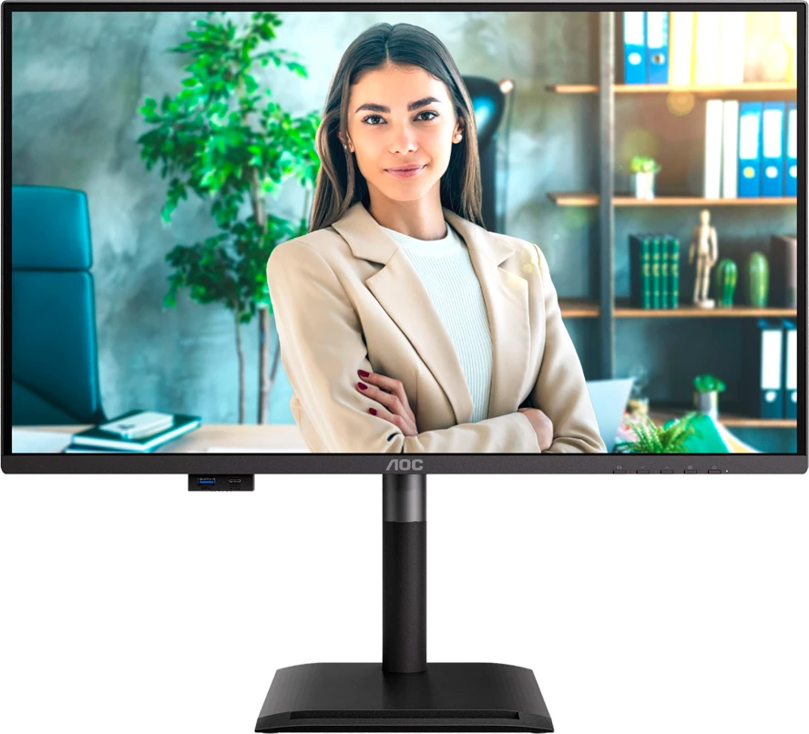 Monitor AOC Q27P4U 27" QHD IPS 120Hz HDR me USB hub dhe altoparlantë, i zi