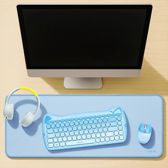 Mauspad LogiLink Desk Mat 700 x 300 mm, i kaltër