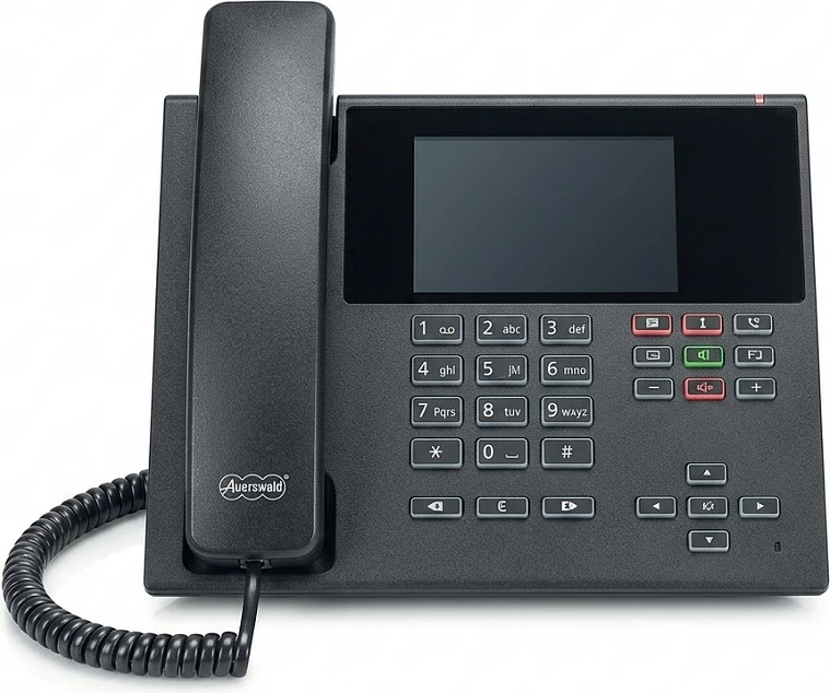 Telefon fiks zyre Auerswald COMfortel D-400, ekran me prekje 4.3", taste funksioni të programueshme, i zi