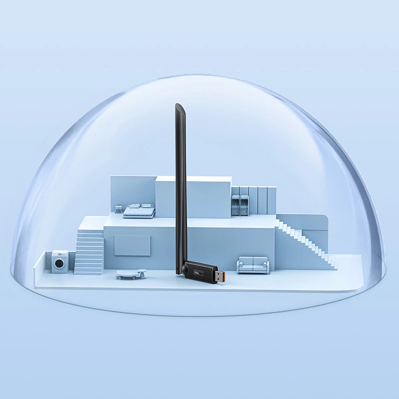 Kartelë rrjeti USB Baseus BS-OH172, 300Mb/s, me antenë të jashtme, e zezë