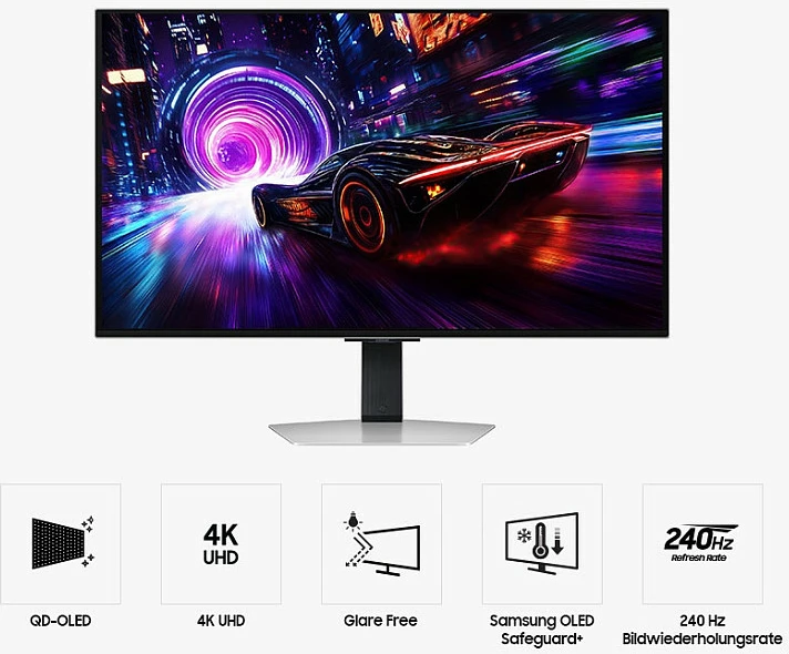 Monitor Samsung Odyssey OLED G8 S32FG814SU, 32", 4K UHD, OLED, 0.03 ms, argjendtë