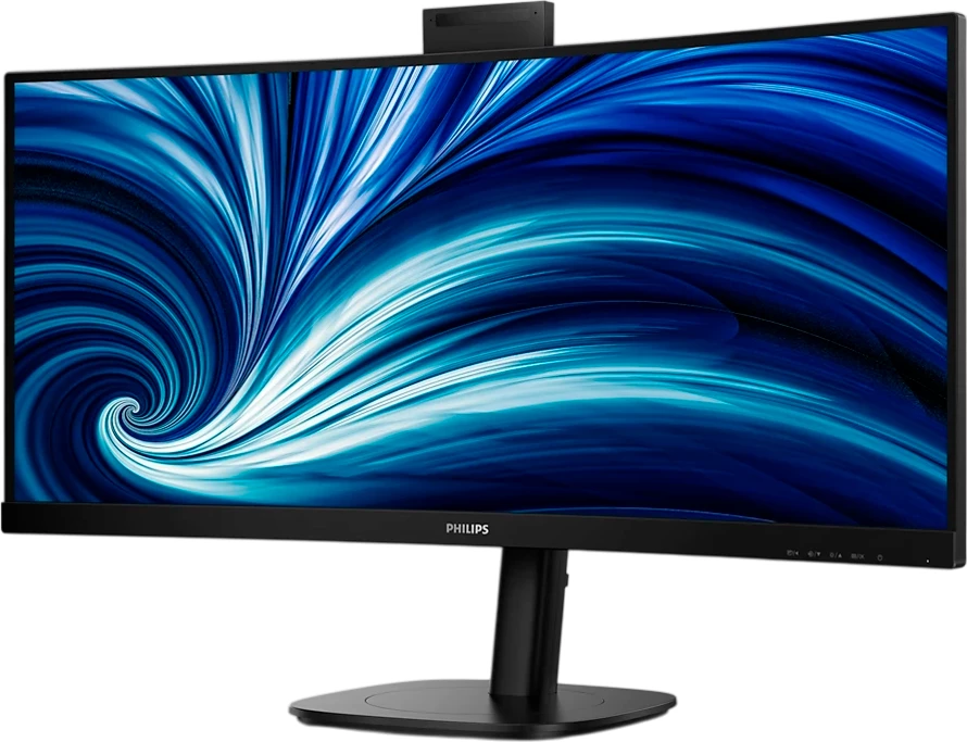 Monitor PHILIPS 34B2U3600CH 34\" Curved VA WQHD 3440x1440 120Hz USB-C PD 90W Webcam 5MP KVM, i zi