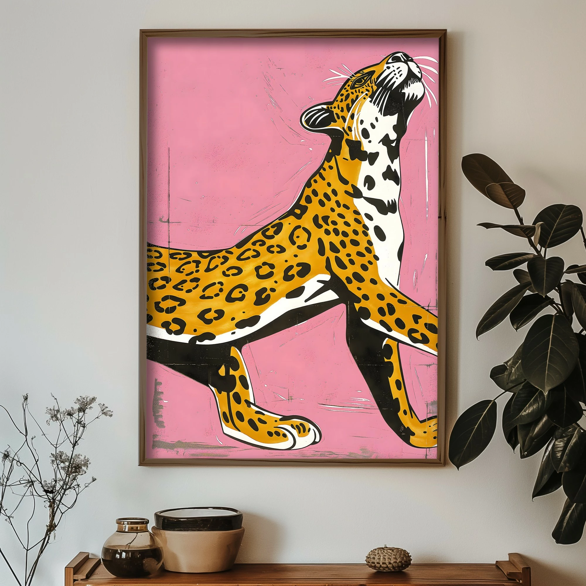 Pikturë dekorative me kornizë MDF, shumëngjyrëshe, Wallity, GE140-L