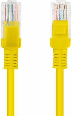 Kabllo rrjeti (patchcord) Lanberg PCU6-10CC-0025-Y, Cat6 U/UTP, RJ45-RJ45, 0.25 m, e verdhë