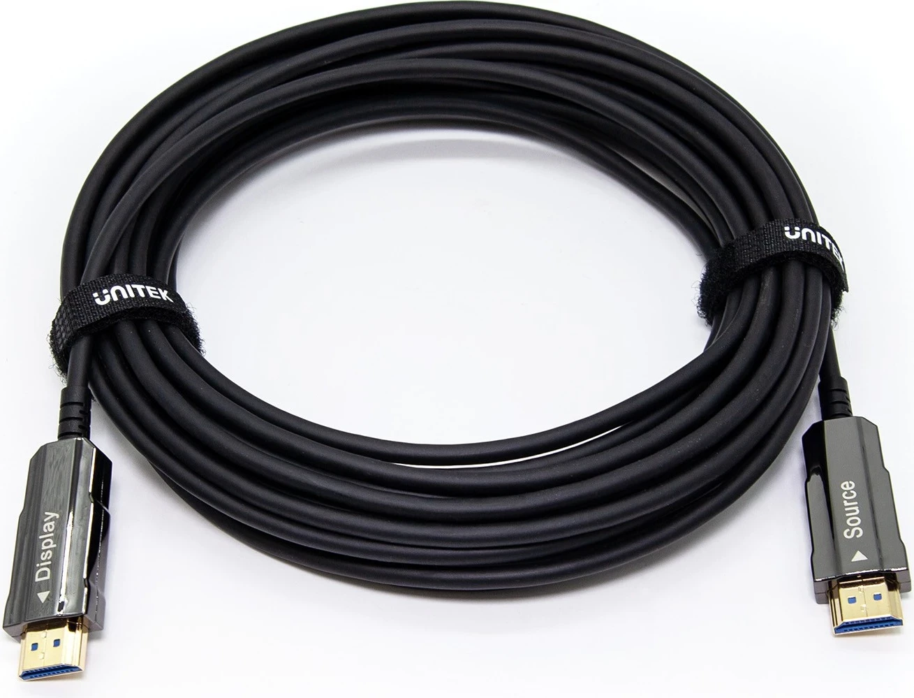 Kabëll optik HDMI Unitek 2.0 AOC 4K 60Hz 40m, i zi