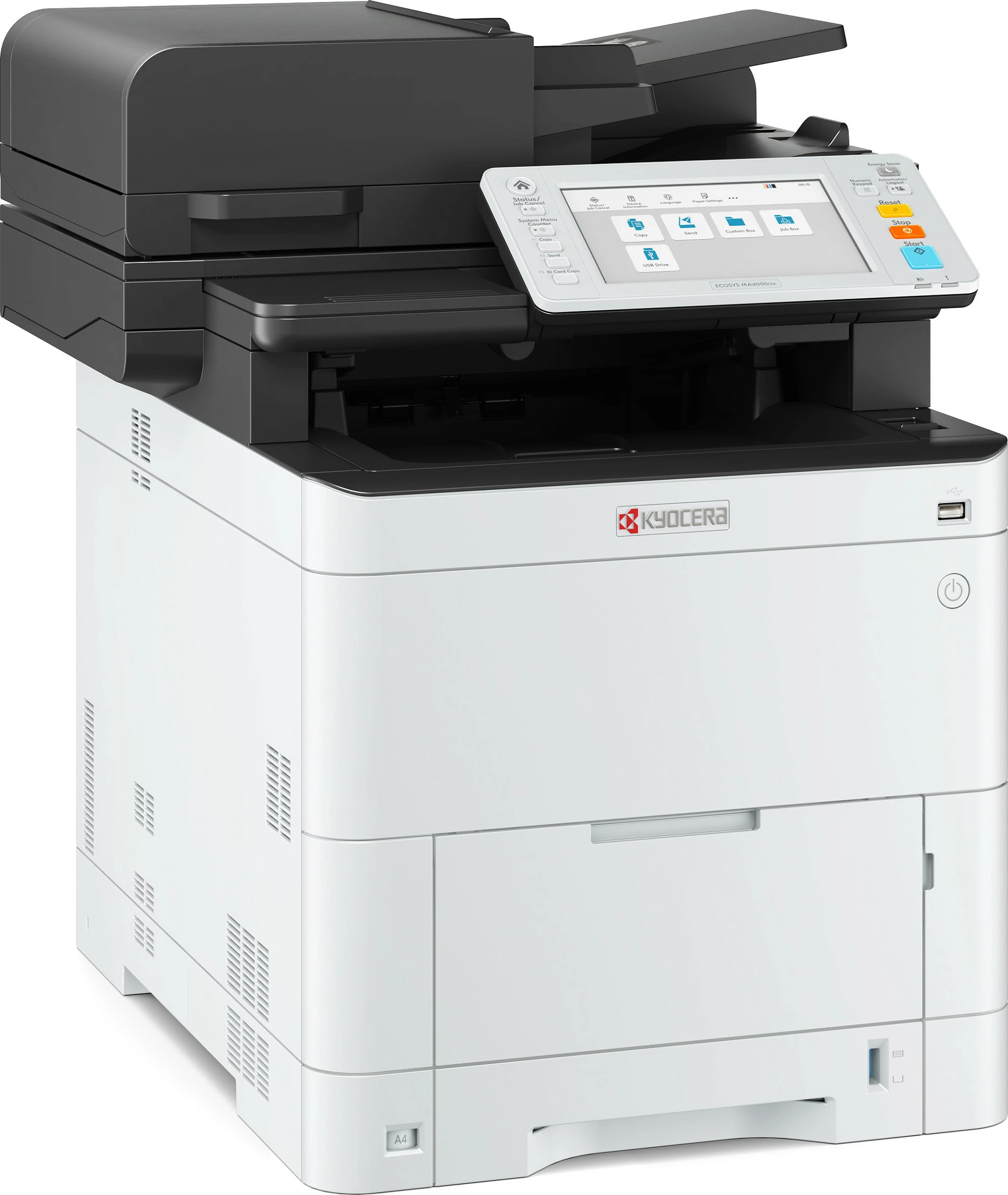 Printer multifunksional Kyocera ECOSYS MA4000cix, ngjyra, USB/LAN, duplex print/scan, ekran me prekje 7", gri/zi