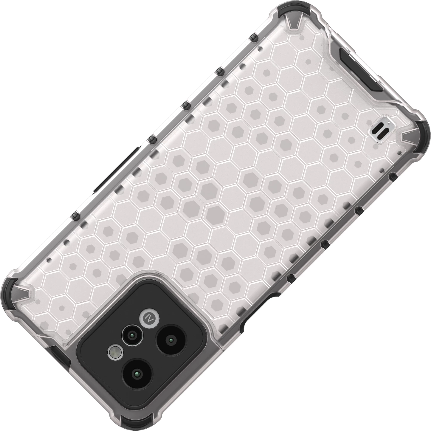 Mbështjellës Hurtel Honeycomb për Realme C31, Transparent