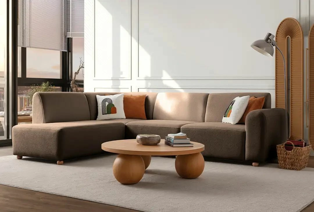 Këndare S-Loft, ngjyrë kafe, Atelier del Sofa, majtas