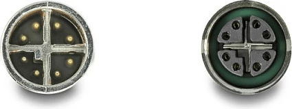 Kabllo Ethernet industriale DeLOCK M12 X-coded 8-pin mashkull-në-femër, 2 m, PUR (TPU), e gjelbër
