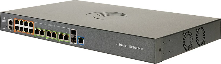 Switch Cambium Networks cnMatrix EX2016M-P, Managed, L2/L3, Gigabit Ethernet, PoE, Rack mounting, 1U