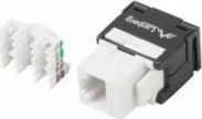 Modul keystone RJ45 toolless Lanberg KSU5-2000, UTP Cat.5e LSA 180°, bardhë/zi, 1 copë