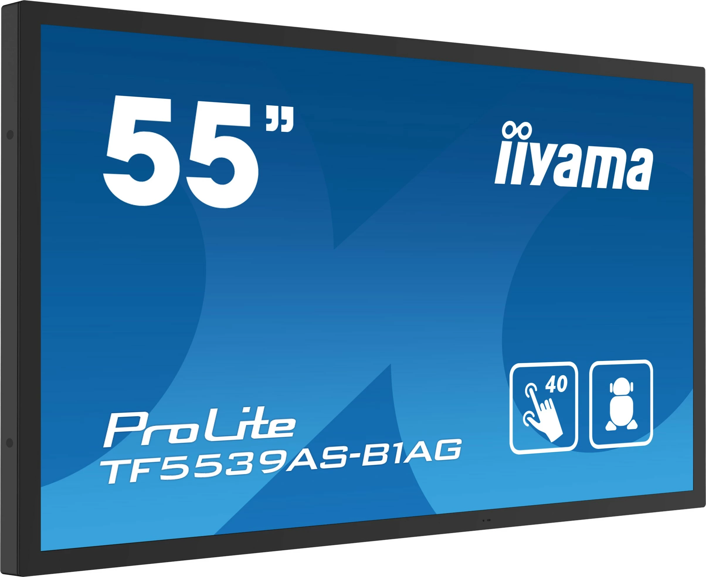 Ekran interaktiv iiyama TF5539AS-B1AG, 54.6", 4K, LED