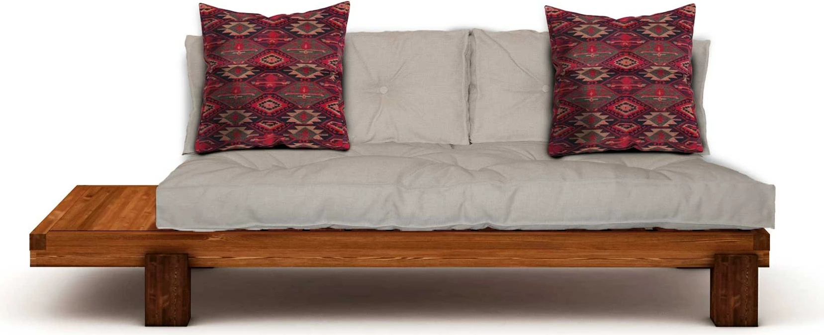 Krevat relaksues Atelier del Sofa, ngjyrë teak dhe bezhë, CPT8376-200