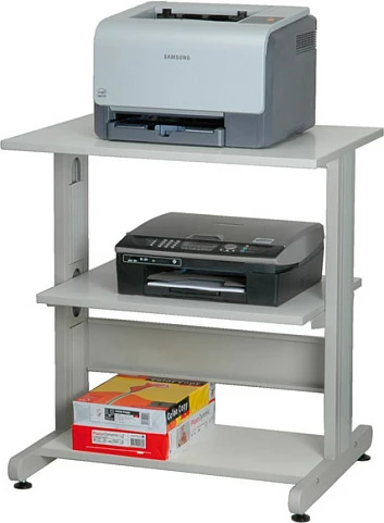 Tavolinë për printer ROLINE, e fortë me rafte, gri
