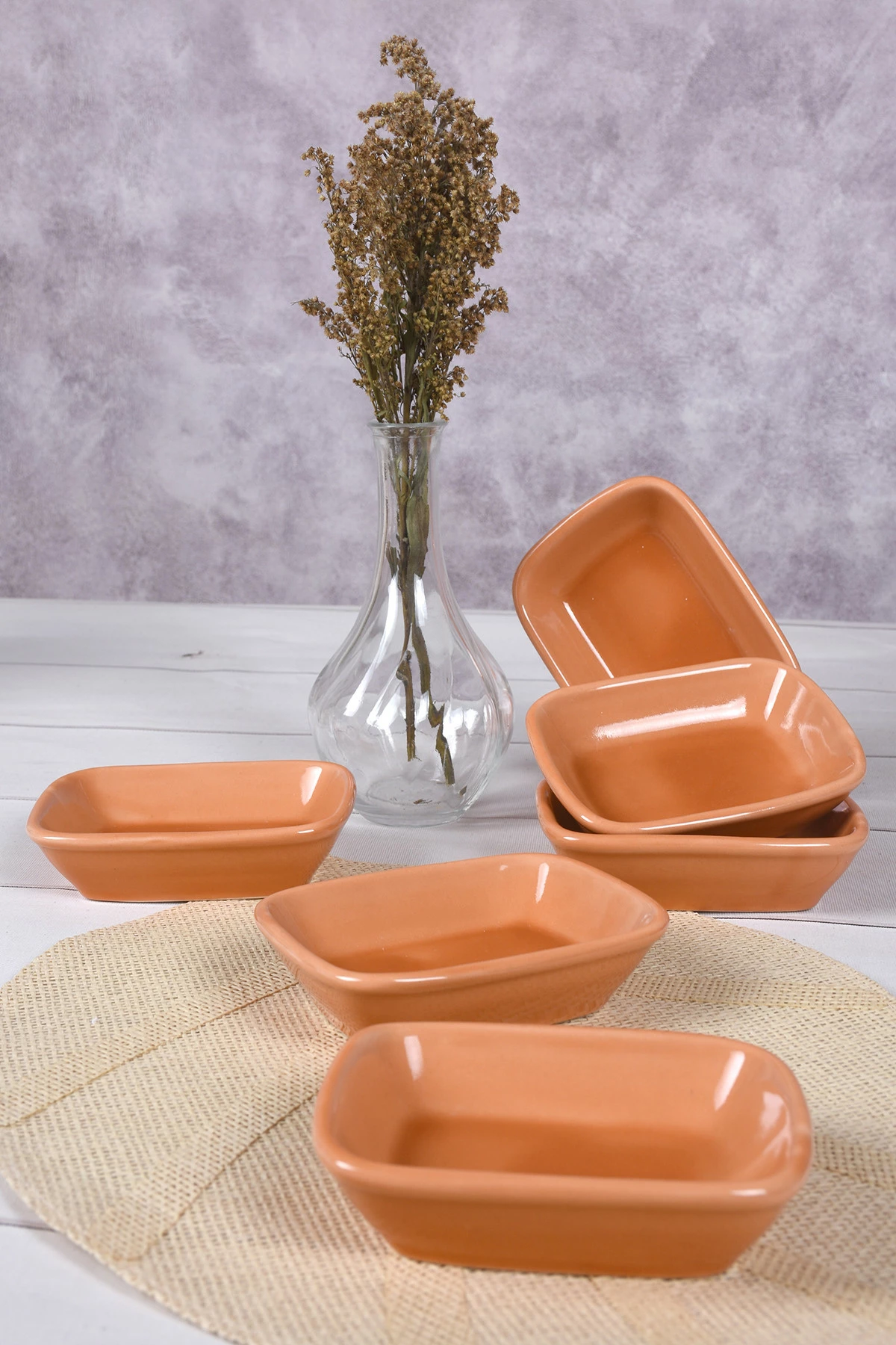 Set pjatash të vogla qeramike (6 copë), ngjyrë portokalli, Hermia Concept, ST501106F209A0000000AYD200