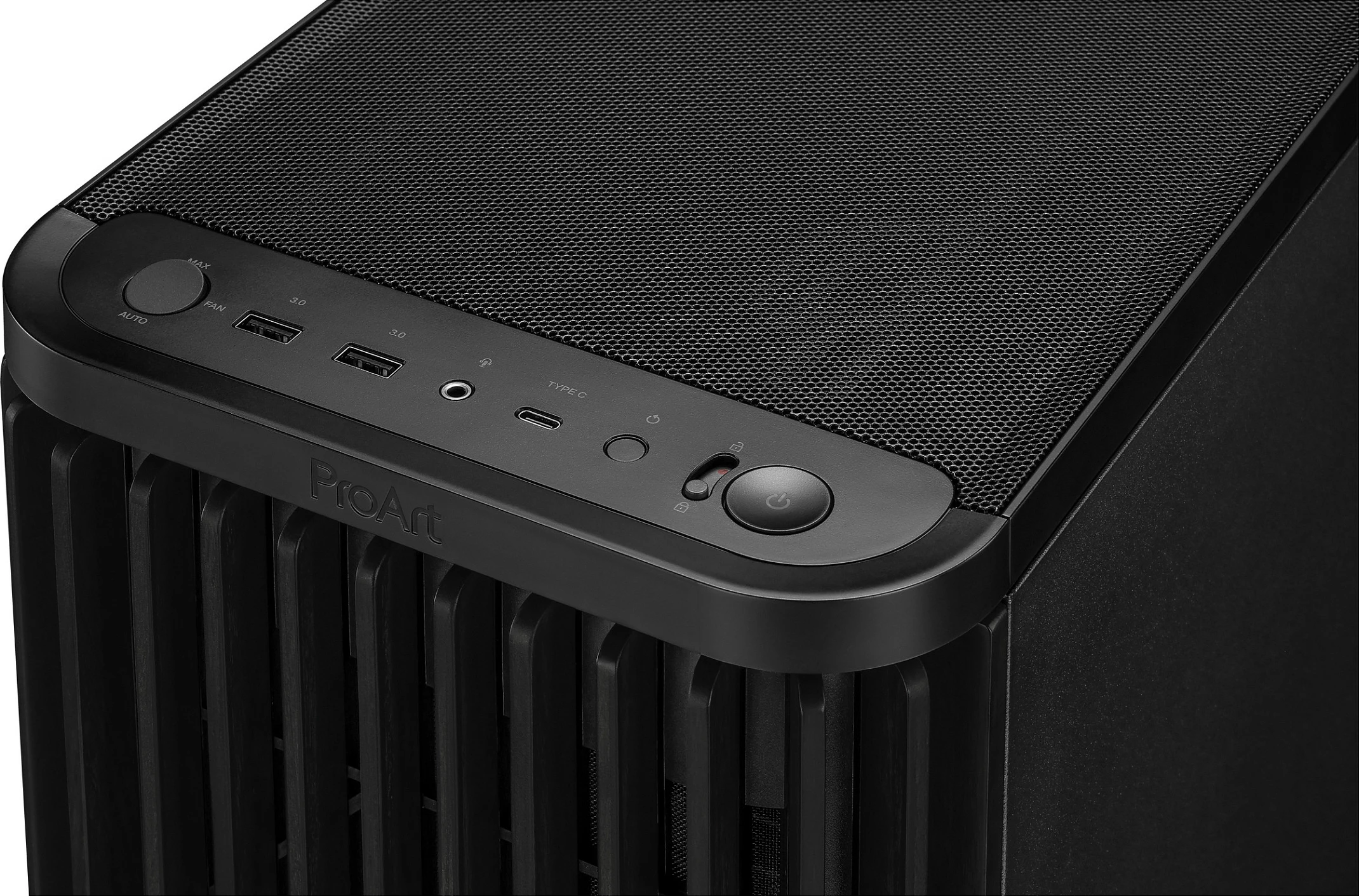 Kasë ASUS ProArt PA401 Wood Mesh PWM, ATX, e zezë