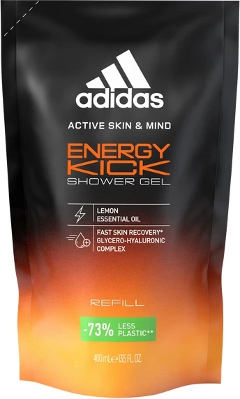 Xhel dushi për meshkuj Adidas Active Skin & Mind Energy Kick Refill 400ml