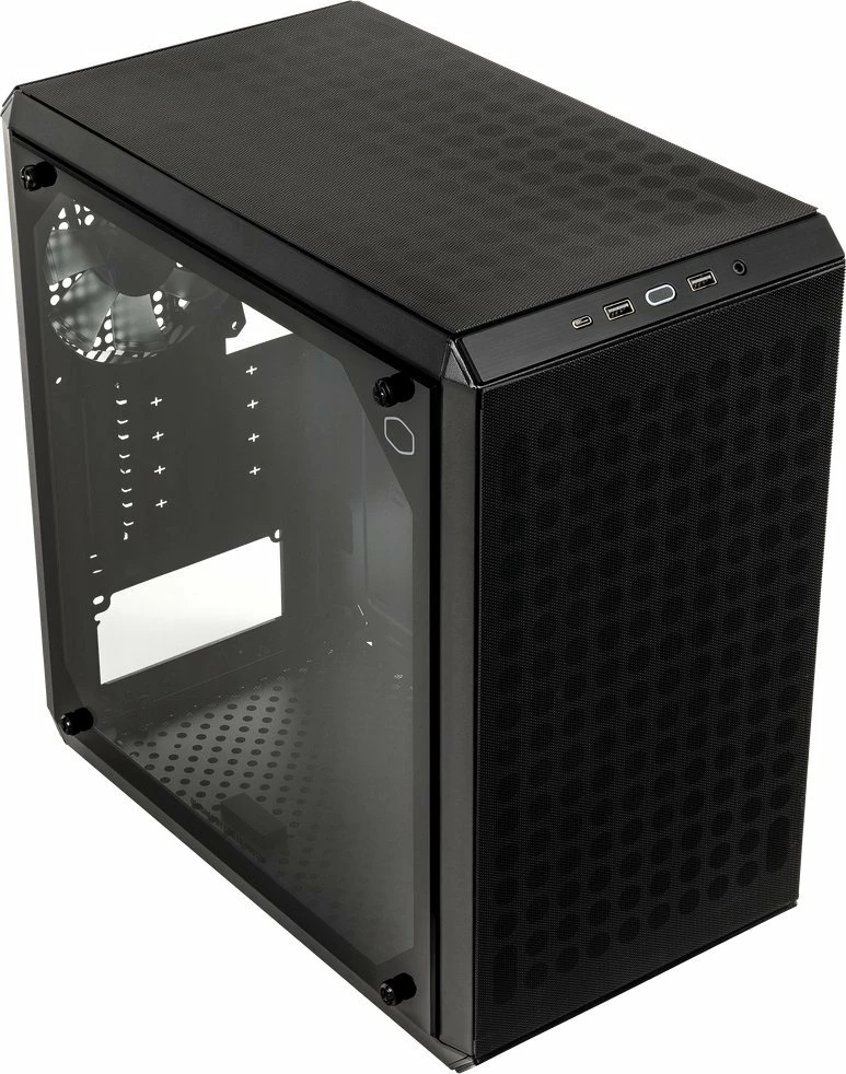 Kasë Cooler Master Q300L V2 Q300LV2-KGNN-S00 Micro Tower, Micro-ATX/Mini-ITX, USB-C, xham i kalitur, e zezë