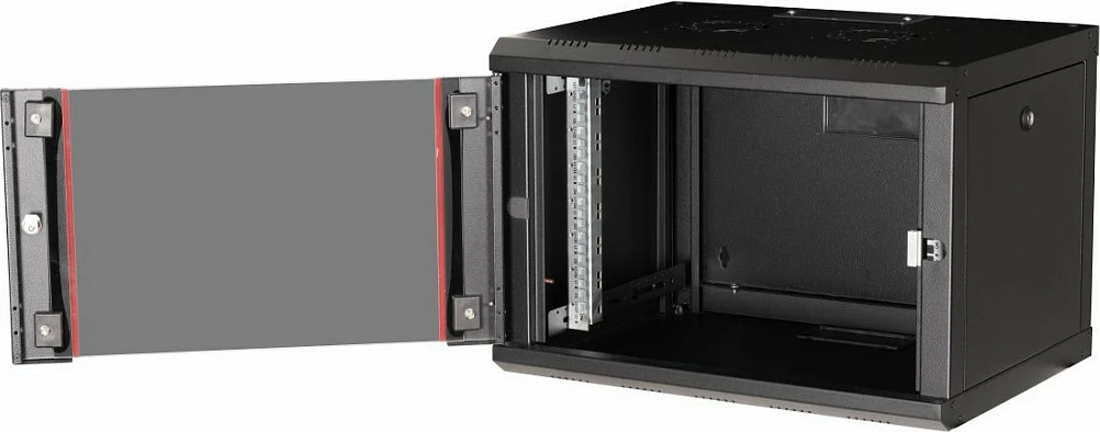 Kabinet rrjeti rack muror EQUIP Eco Mount 19", 7U, 600x450 mm, derë xhami e temperuar, me çelës, i zi