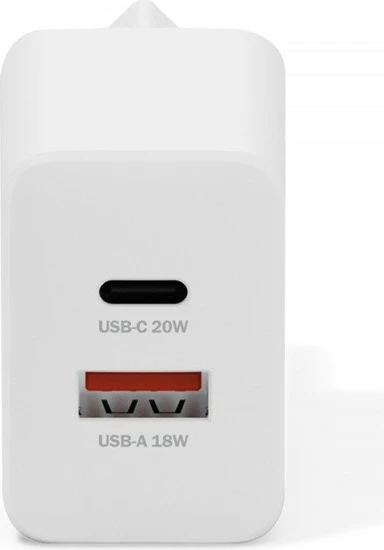 Karikues murale USB 20W, Digitus DA-10300, 1x USB-C + 1x USB-A, i bardhë