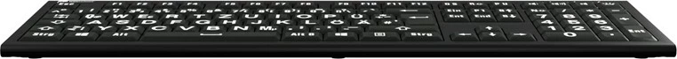 Tastierë LogicKeyboard XL-Print Astra 2, DE, shkronja të mëdha, bardh e zi