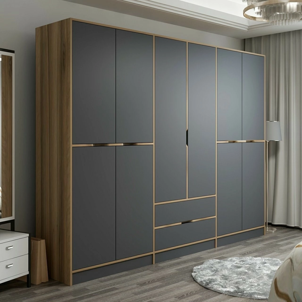 Dollap Hanah Home Elina, dore, 277x208x52cm