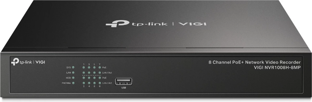 Regjistrues video rrjeti NVR TP-Link VIGI NVR1008H-8MP 8 kanale PoE deri 8MP i zi