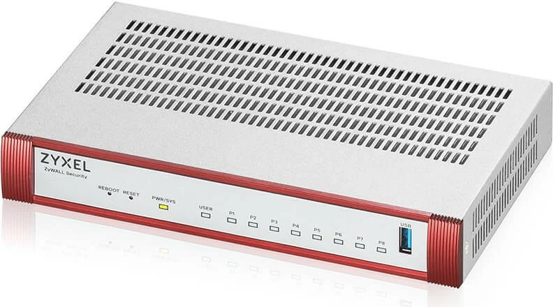 Firewall UTM me Wi‑Fi 6, Zyxel USG FLEX 100HP (USGFLEX100HP-EU0101F), 8x Gigabit (1x PoE+), VPN 900 Mb/s, IPS 1.5 Gb/s, argjendtë