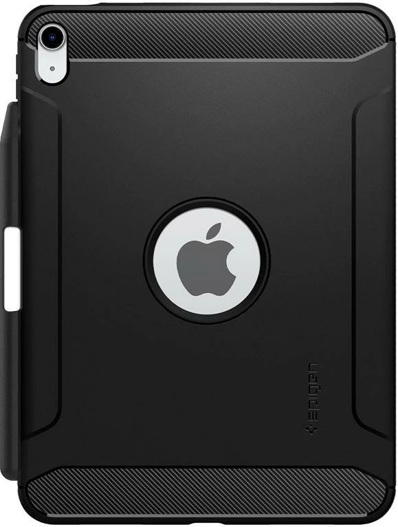 Mbështjellës për iPad Spigen Rugged Armor 22697-0, 10.9\" (iPad 10th Gen 2022), TPU, MIL-STD 810G, Matte Black