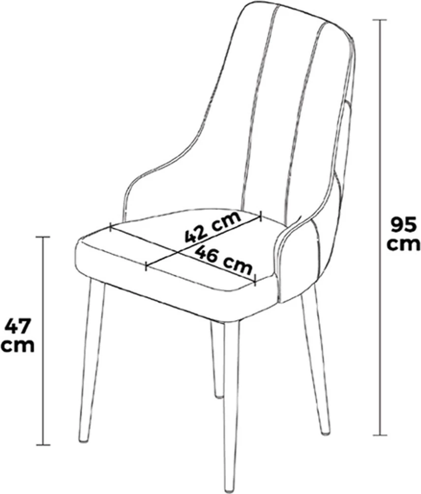Set karrigesh (4 copë) Hanah Home, Trex, antracit, kafe