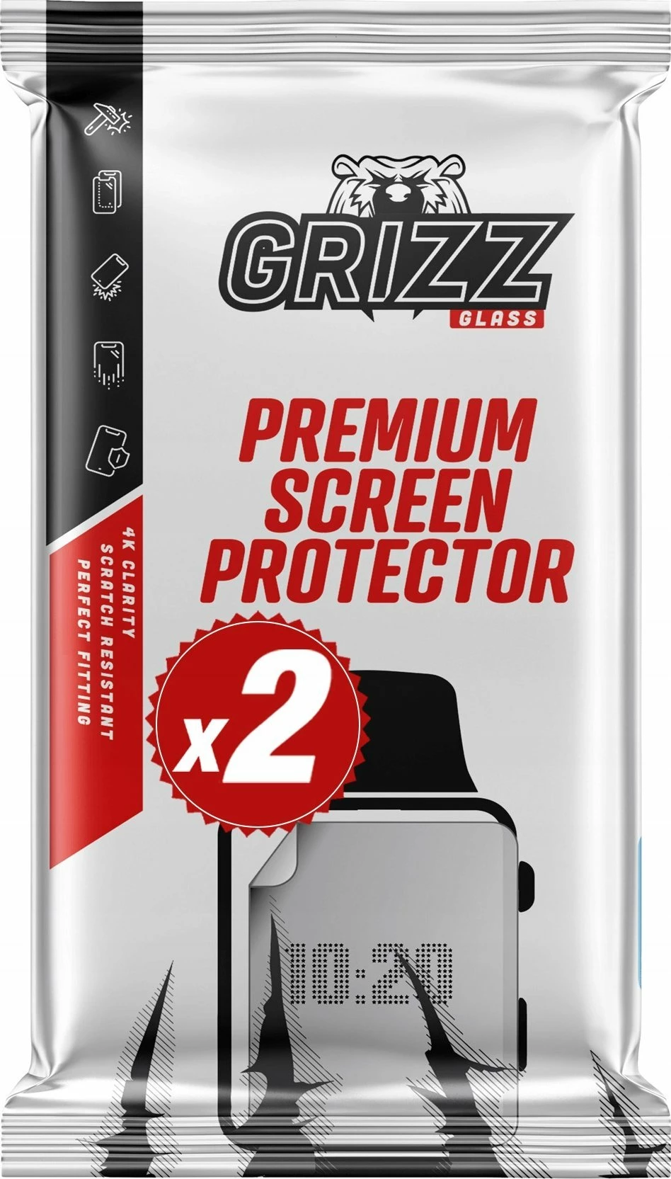 Film mbrojtës ekrani mat GrizzGlass PaperScreen për Garmin Instinct E 45mm, transparent, set 2 copë