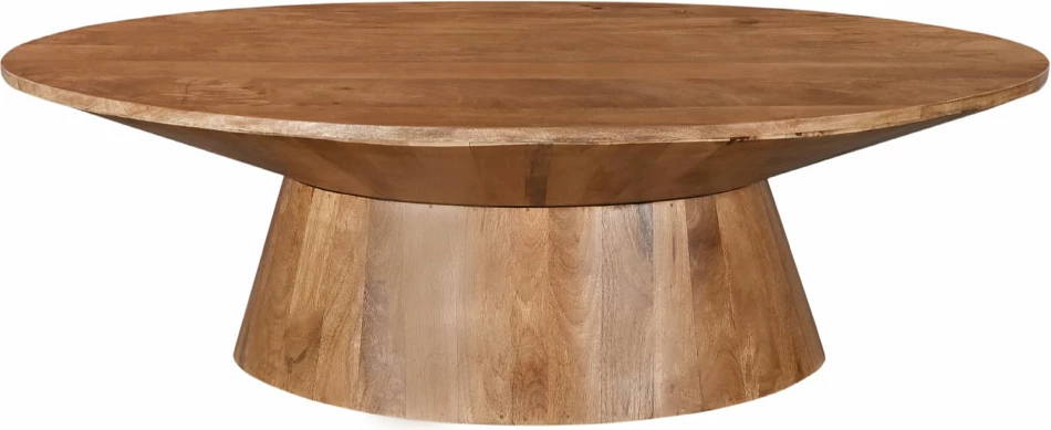 Tavolinë kafeje Falso, dru mango natyral, 130x68x41cm