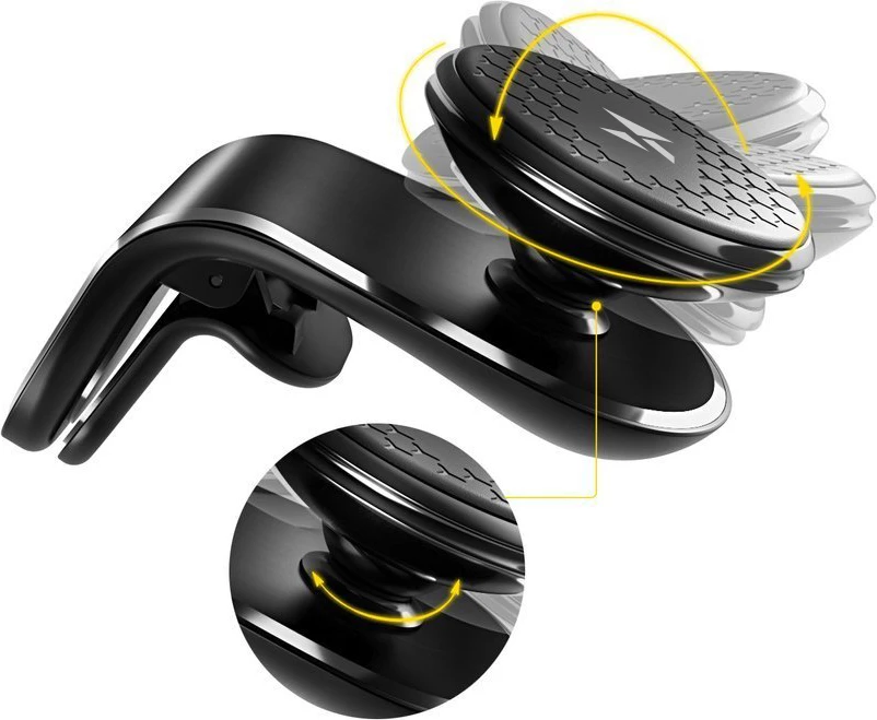 Mbajtës magnetik për veturë Wozinsky WMH-03, për grilë, i zi