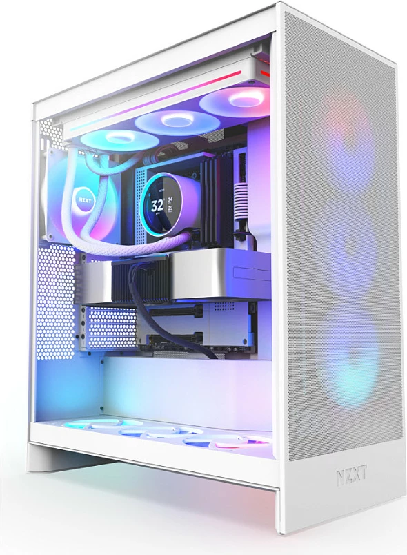Ftohës i lëngshëm AIO NZXT Kraken Elite V2 360 RGB, RL-KR36E-W2, me display LCD, i bardhë