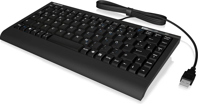 Tastierë mini KeySonic ACK-595C+, USB, QWERTZ, e zezë