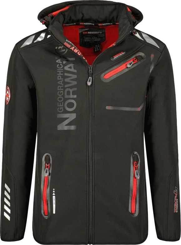 Jakne softshell për meshkuj Geographical Norway, e zezë